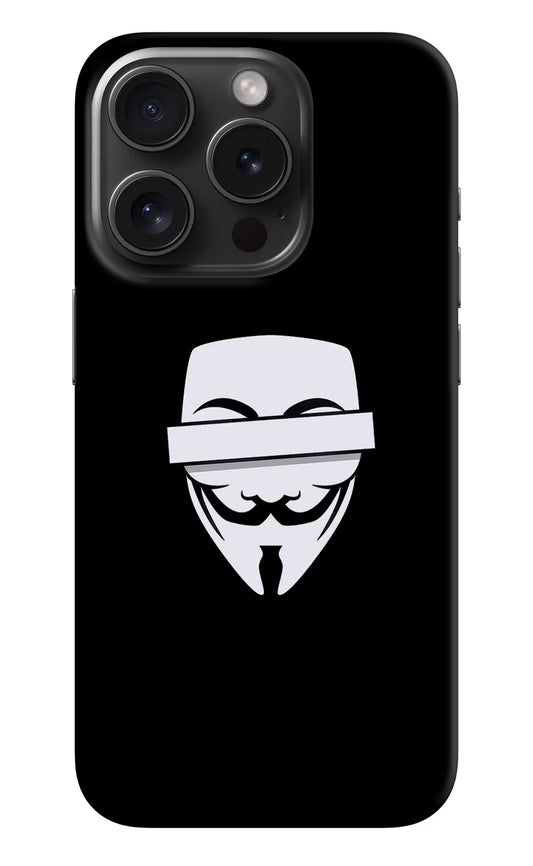Anonymous Face iPhone 15 Pro Max Hard Case Back Cover by Casekaro