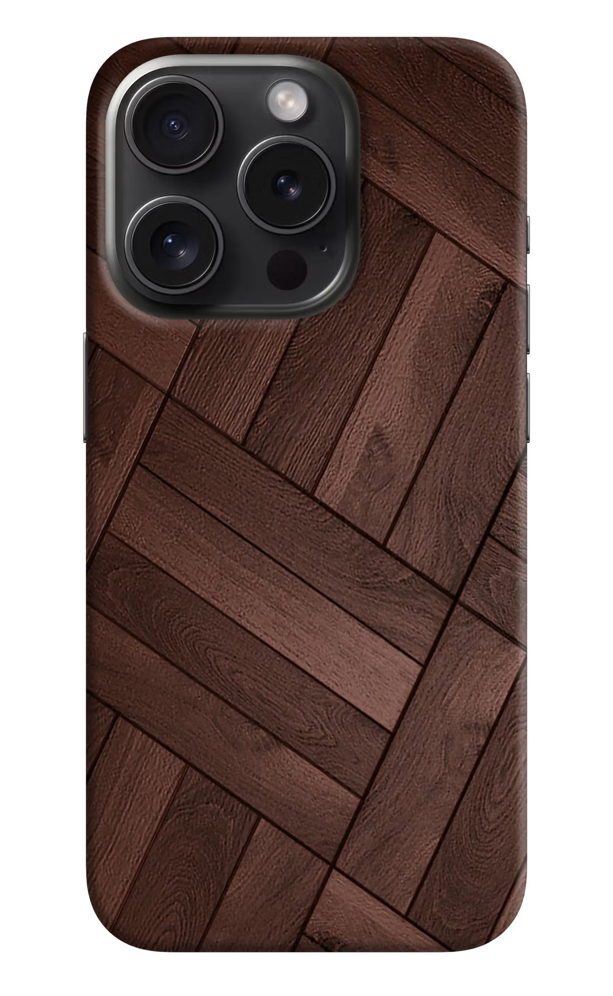 Wooden Texture Design iPhone 15 Pro Max Hard Case Back Cover by Casekaro