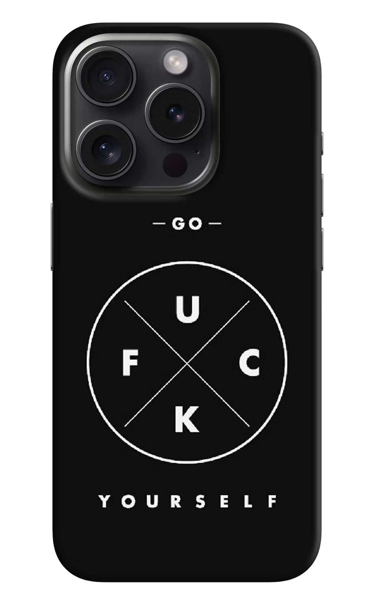 Go Fuck Yourself iPhone 15 Pro Max Hard Case Back Cover by Casekaro