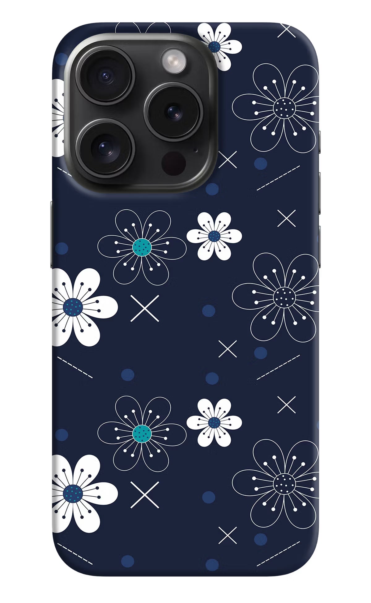 Flowers iPhone 15 Pro Max Hard Case Back Cover by Casekaro