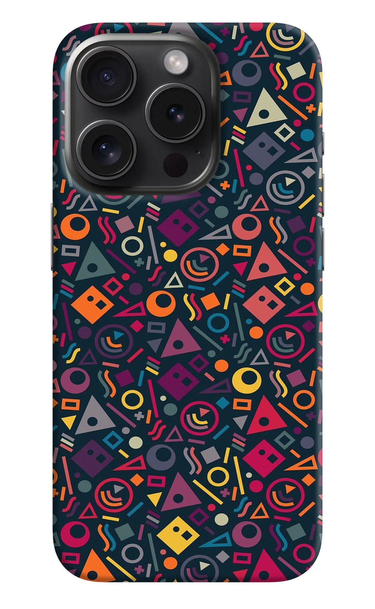 Geometric Abstract iPhone 15 Pro Max Hard Case Back Cover by Casekaro