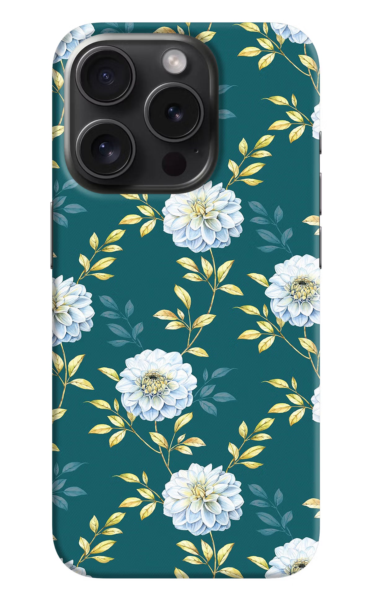 Flowers iPhone 15 Pro Max Hard Case Back Cover by Casekaro
