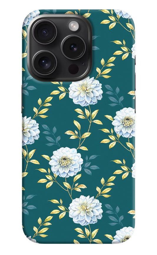 Flowers iPhone 15 Pro Max Hard Case Back Cover by Casekaro