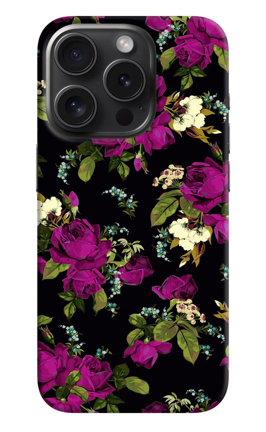 Flowers iPhone 15 Pro Max Hard Case Back Cover by Casekaro