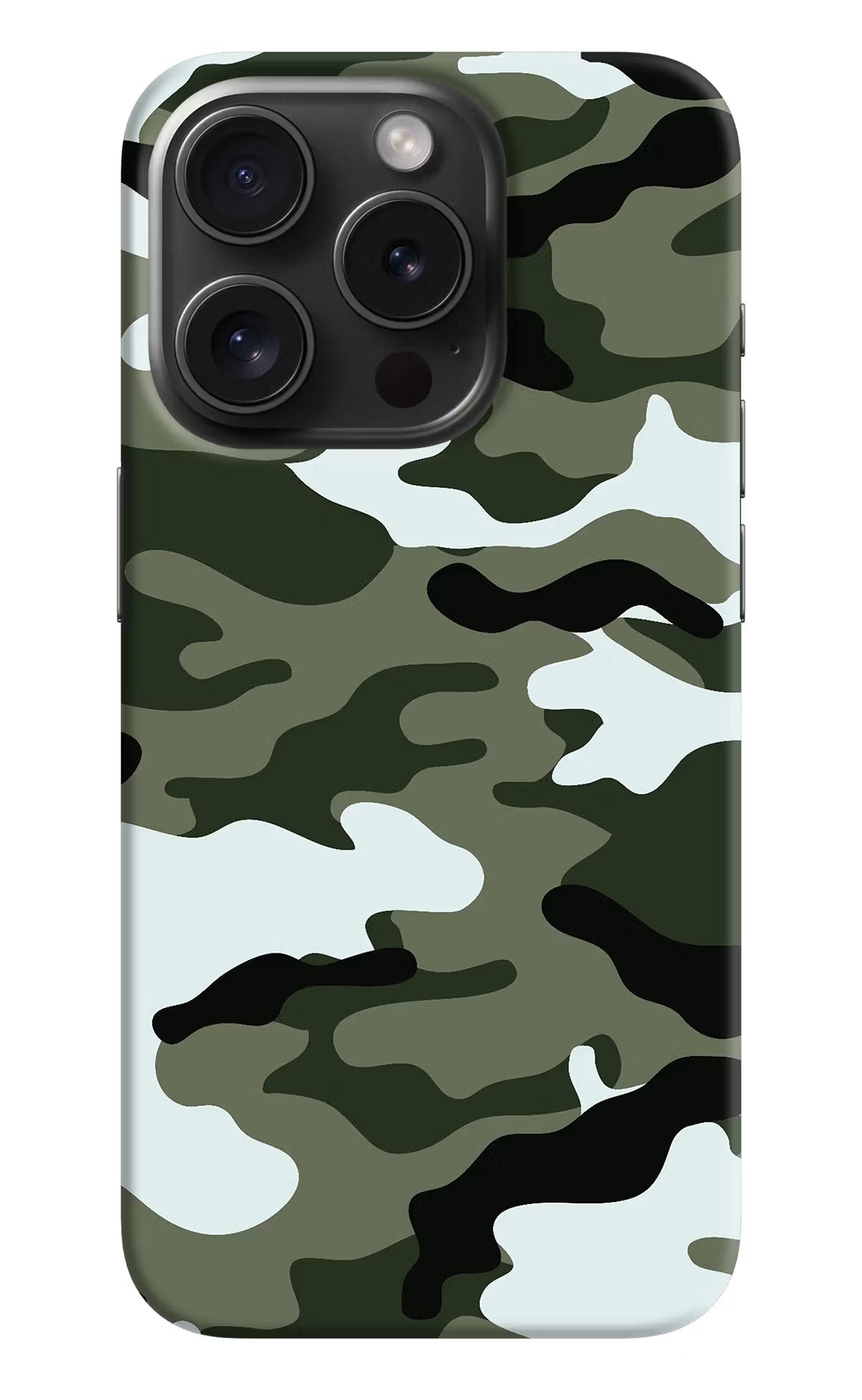 Camouflage iPhone 15 Pro Max Hard Case Back Cover by Casekaro