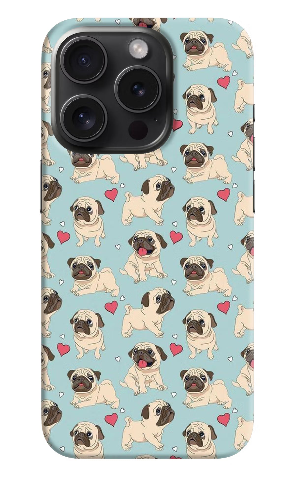 Pug Dog iPhone 15 Pro Max Hard Case Back Cover by Casekaro