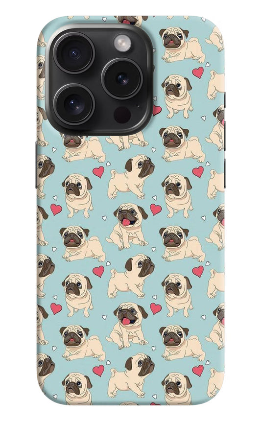 Pug Dog iPhone 15 Pro Max Hard Case Back Cover by Casekaro
