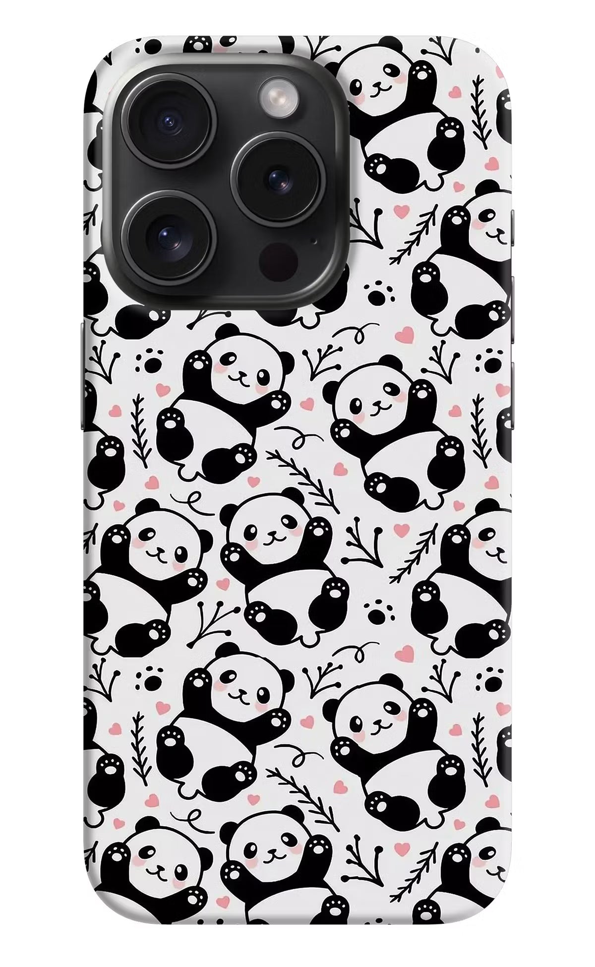 Cute Panda iPhone 15 Pro Max Hard Case Back Cover by Casekaro