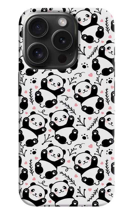 Cute Panda iPhone 15 Pro Max Hard Case Back Cover by Casekaro