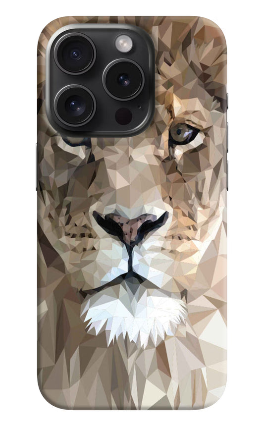 Lion Art iPhone 15 Pro Max Hard Case Back Cover by Casekaro