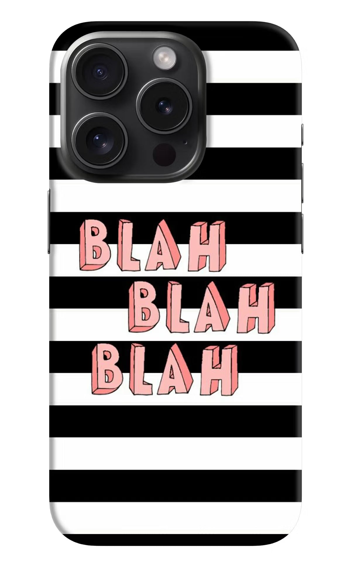 Blah Blah Blah iPhone 15 Pro Max Hard Case Back Cover by Casekaro