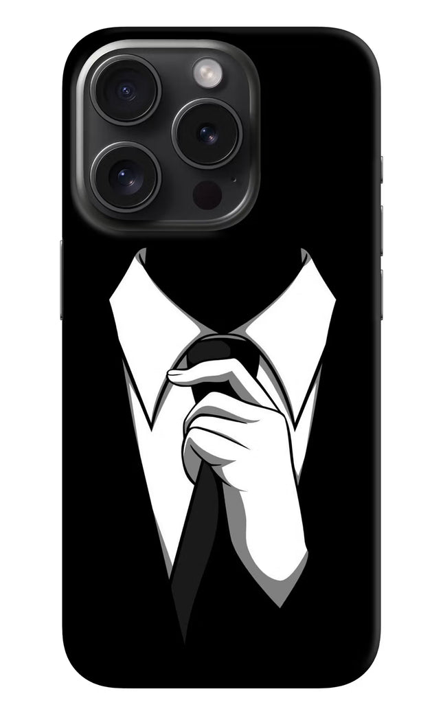 Black Tie iPhone 15 Pro Max Hard Case Back Cover by Casekaro