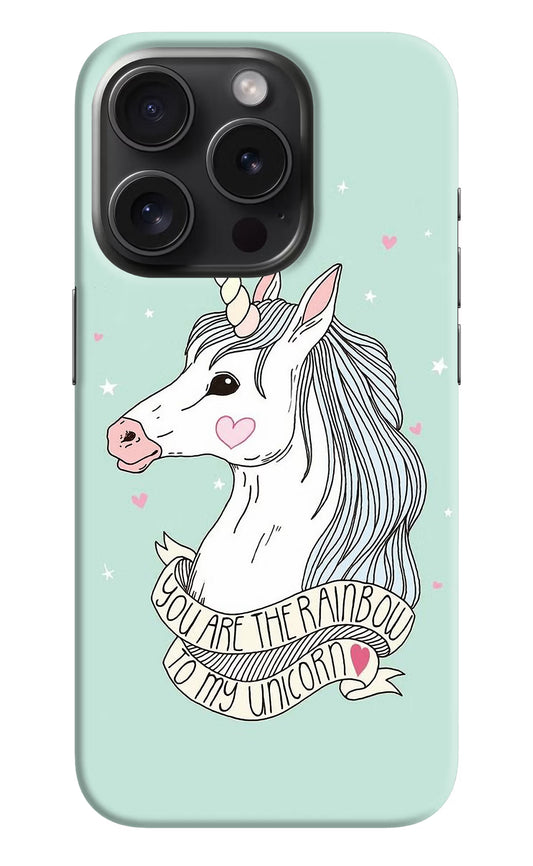 Unicorn Wallpaper iPhone 15 Pro Max Hard Case Back Cover by Casekaro