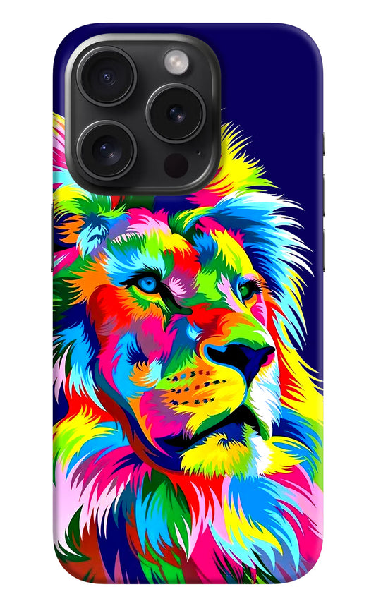 Vector Art Lion iPhone 15 Pro Max Hard Case Back Cover by Casekaro