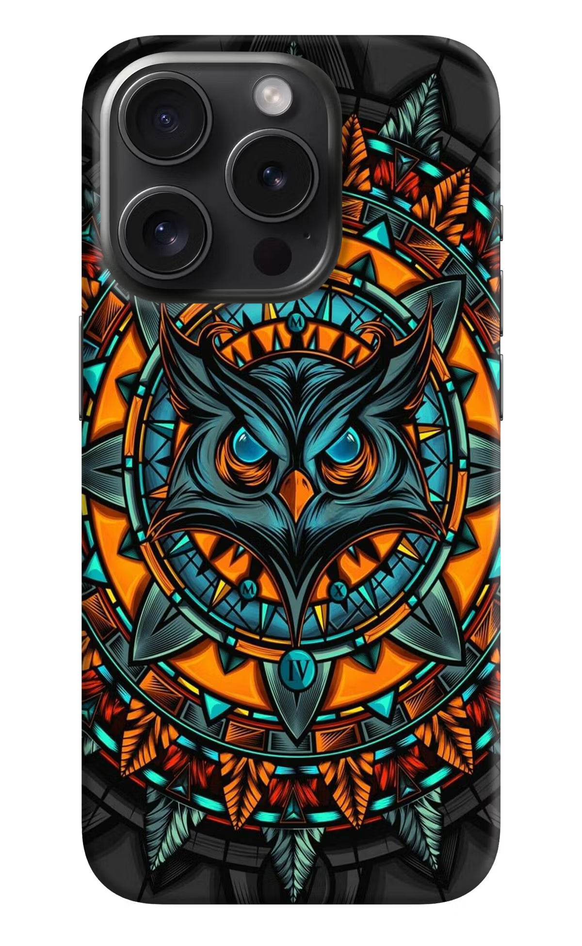 Angry Owl Art iPhone 15 Pro Max Hard Case Back Cover by Casekaro