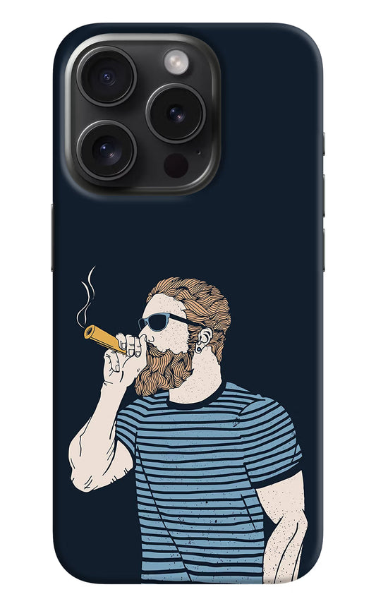 Smoking iPhone 15 Pro Max Hard Case Back Cover by Casekaro