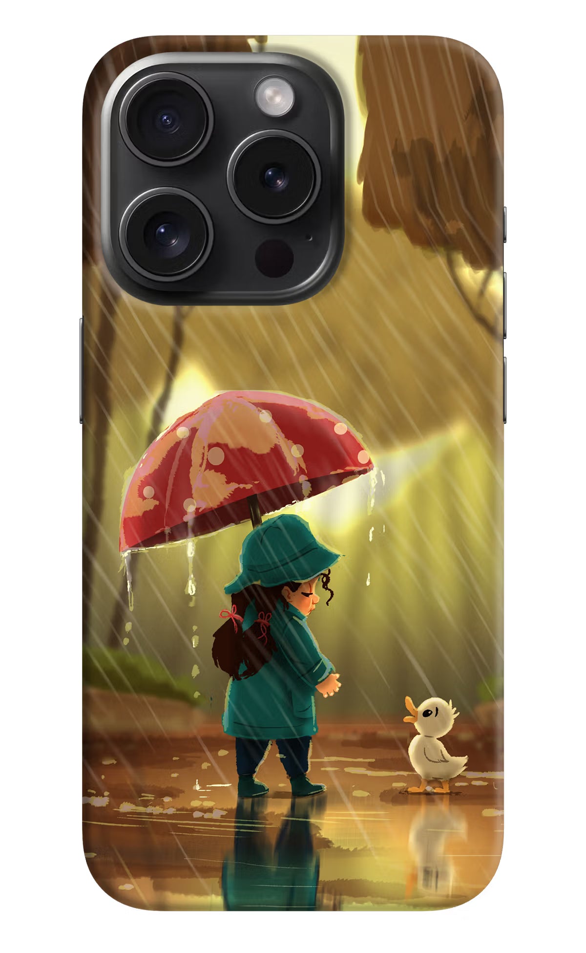 Rainy Day iPhone 15 Pro Max Hard Case Back Cover by Casekaro