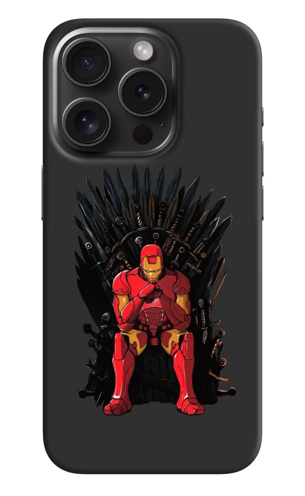 Ironman Throne iPhone 15 Pro Max Hard Case Back Cover by Casekaro