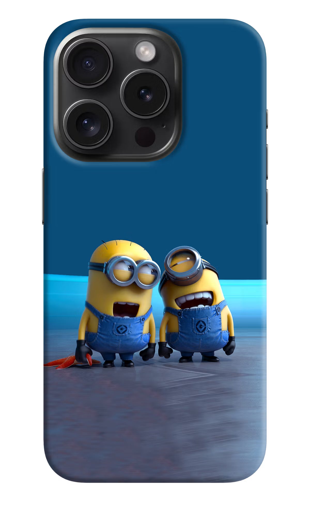 Minion Laughing iPhone 15 Pro Max Hard Case Back Cover by Casekaro