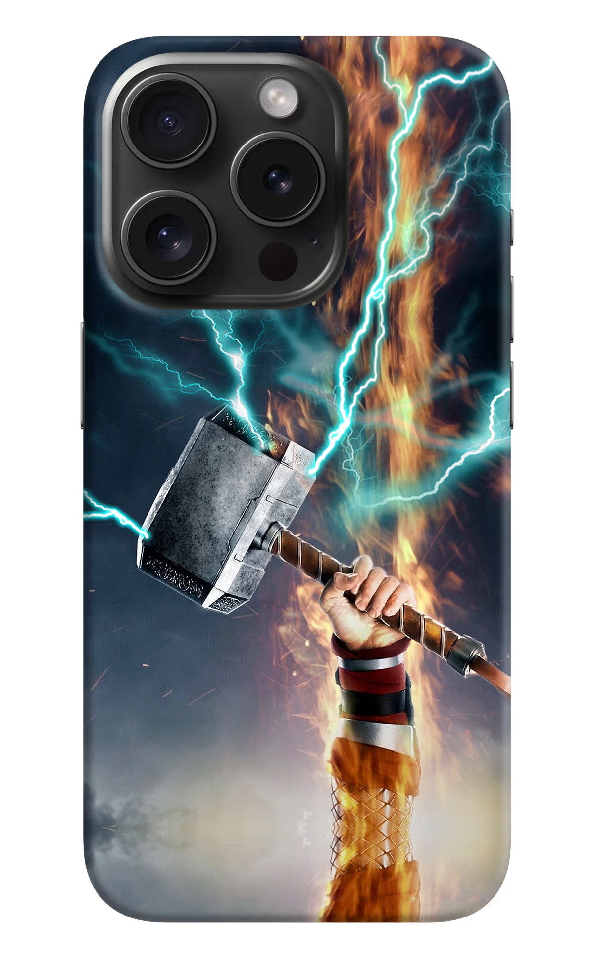 Thor Hammer Mjolnir iPhone 15 Pro Max Hard Case Back Cover by Casekaro