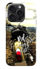 Ride More Worry Less iPhone 15 Pro Max Hard Case Back Cover by Casekaro
