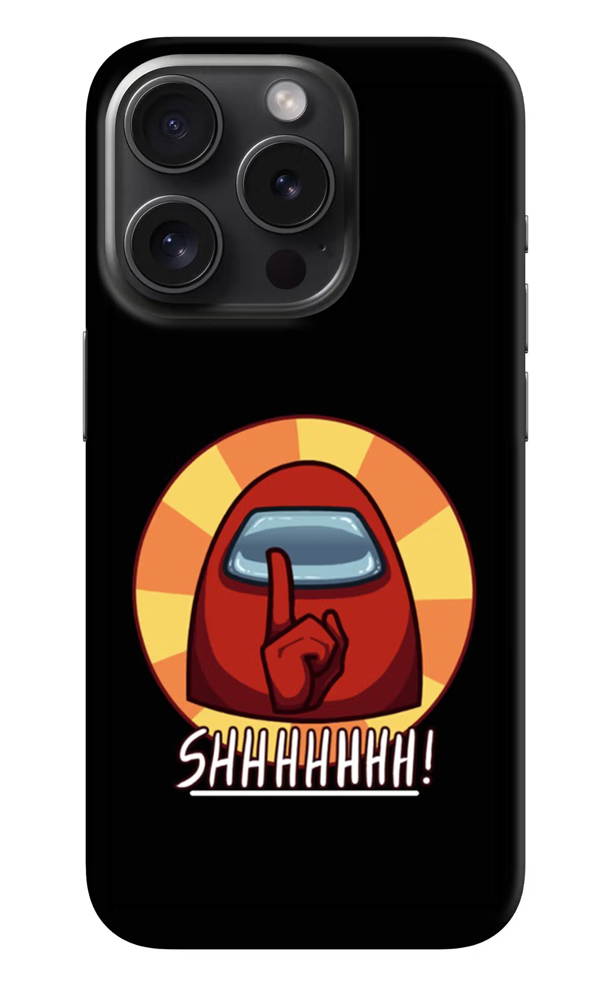 Among Us Shhh! iPhone 15 Pro Max Hard Case Back Cover by Casekaro