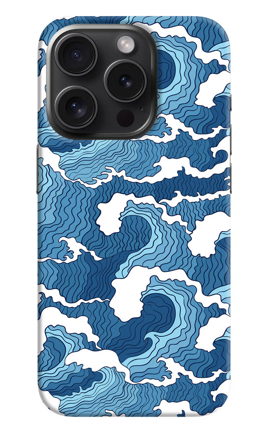 Blue Waves iPhone 15 Pro Max Hard Case Back Cover by Casekaro