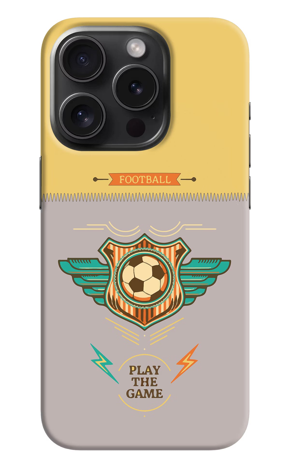 Football iPhone 15 Pro Max Hard Case Back Cover by Casekaro