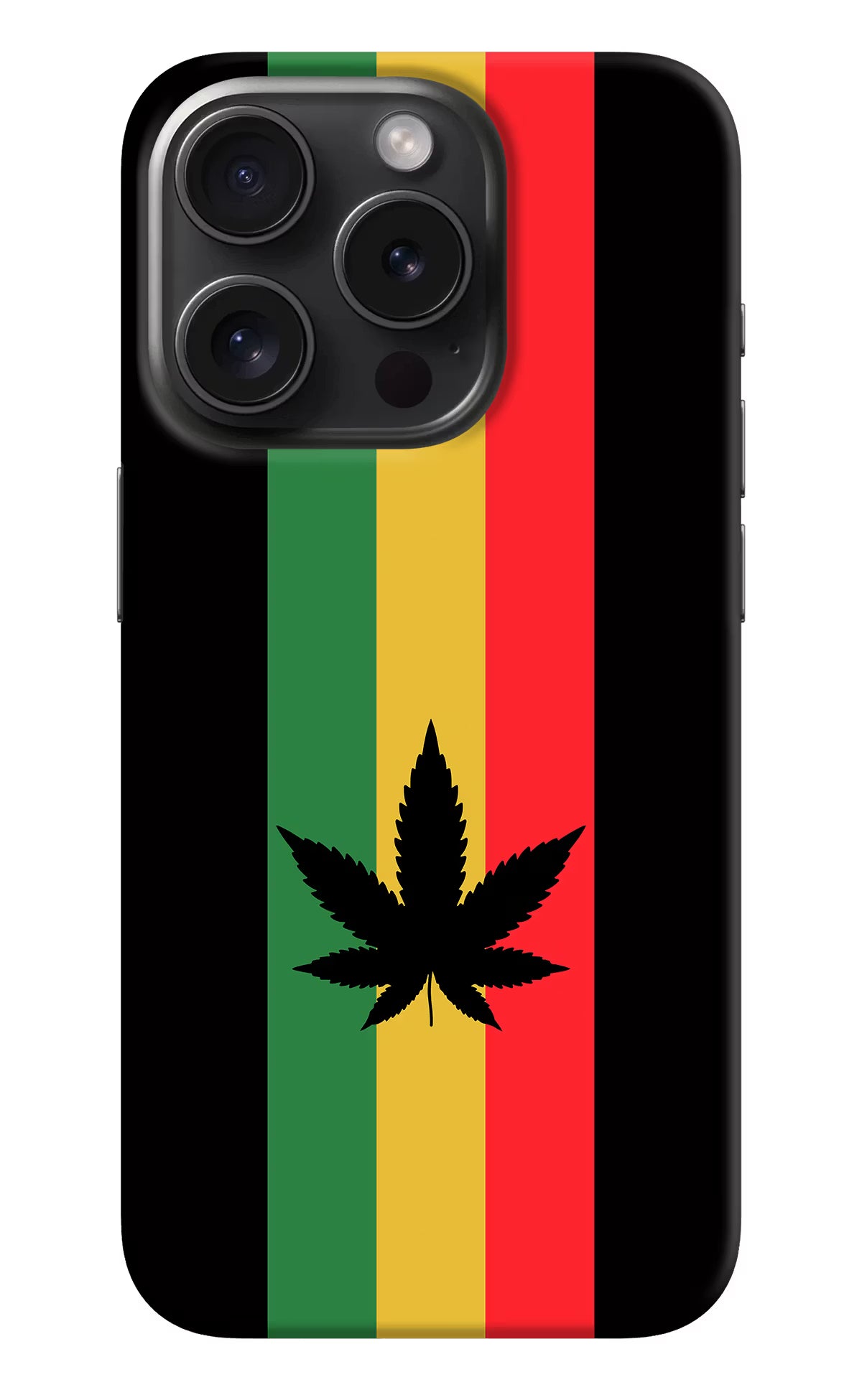 Weed Flag iPhone 15 Pro Max Hard Case Back Cover by Casekaro