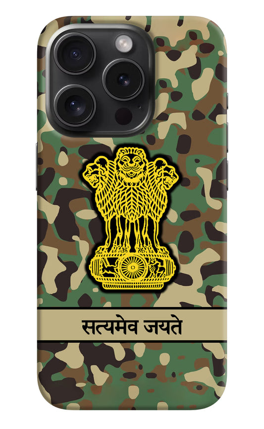 Satyamev Jayate Army iPhone 15 Pro Max Hard Case Back Cover by Casekaro