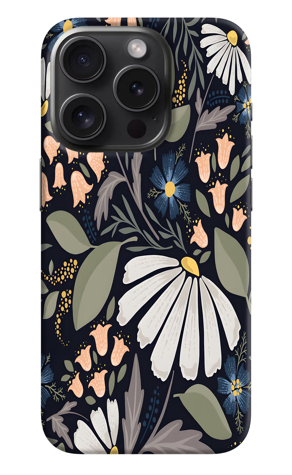 Flowers Art iPhone 15 Pro Max Hard Case Back Cover by Casekaro