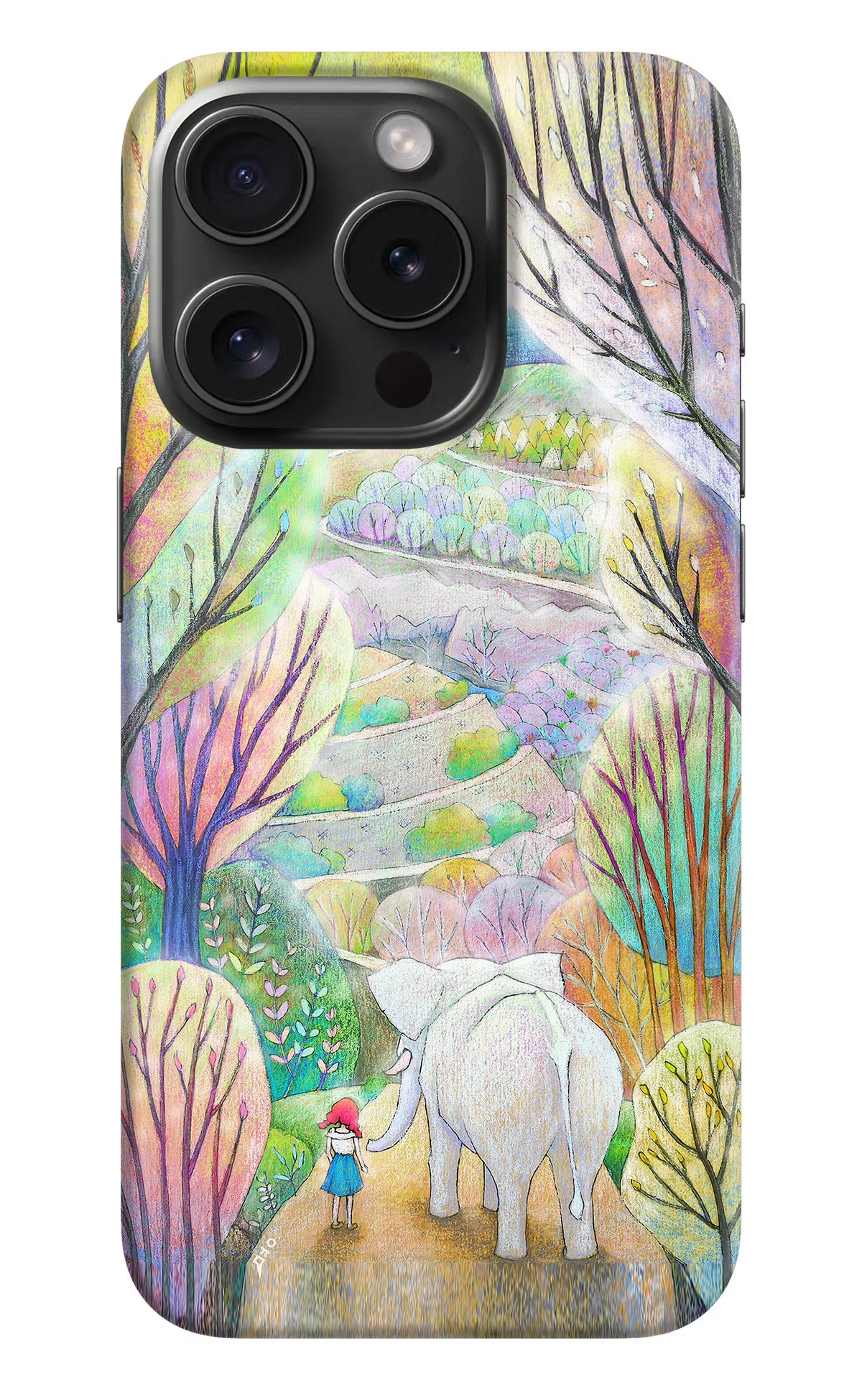 Nature Painting iPhone 15 Pro Max Hard Case Back Cover by Casekaro