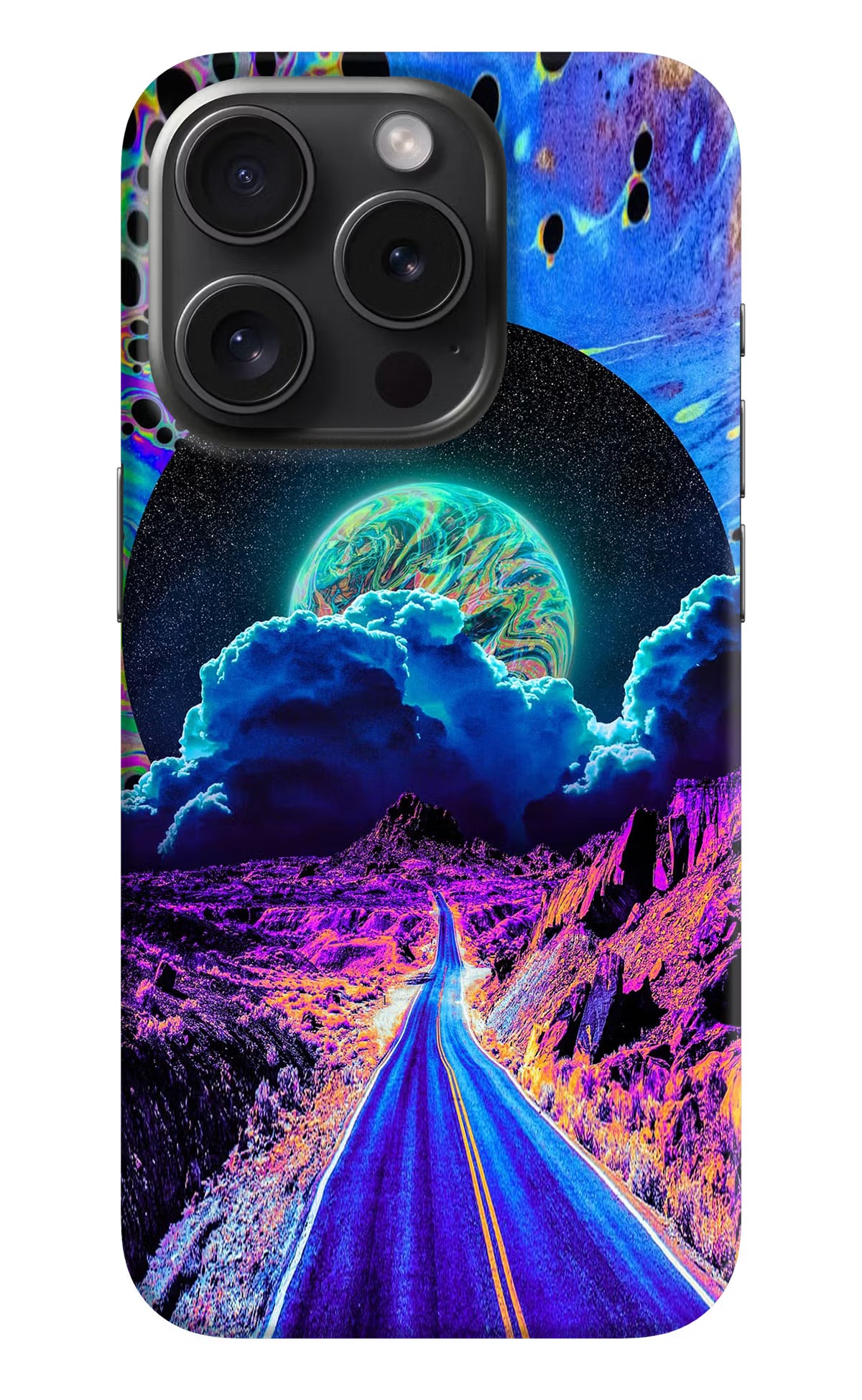 Psychedelic Painting iPhone 15 Pro Max Hard Case Back Cover by Casekaro
