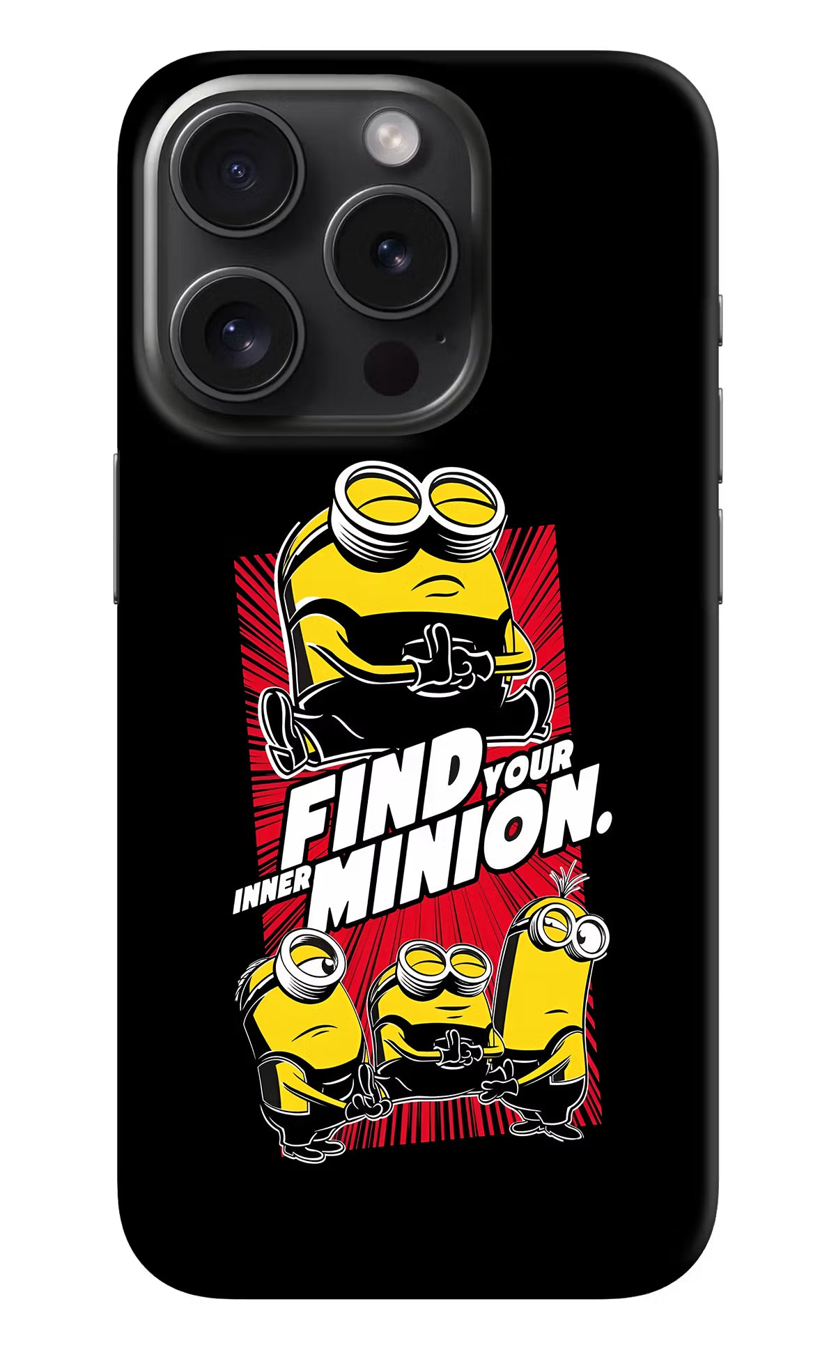 Find your inner Minion iPhone 15 Pro Max Hard Case Back Cover by Casekaro