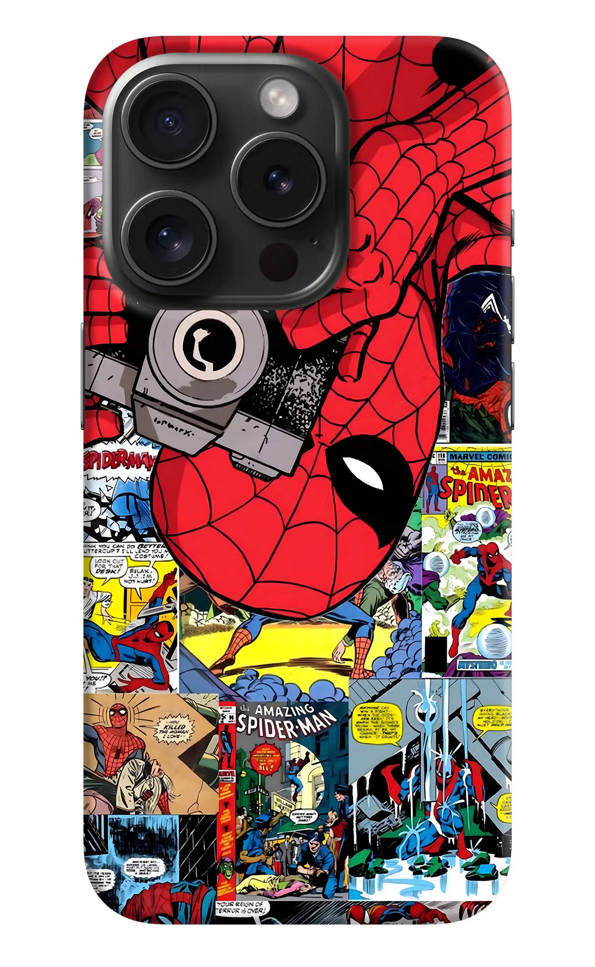 Spider Man iPhone 15 Pro Max Hard Case Back Cover by Casekaro