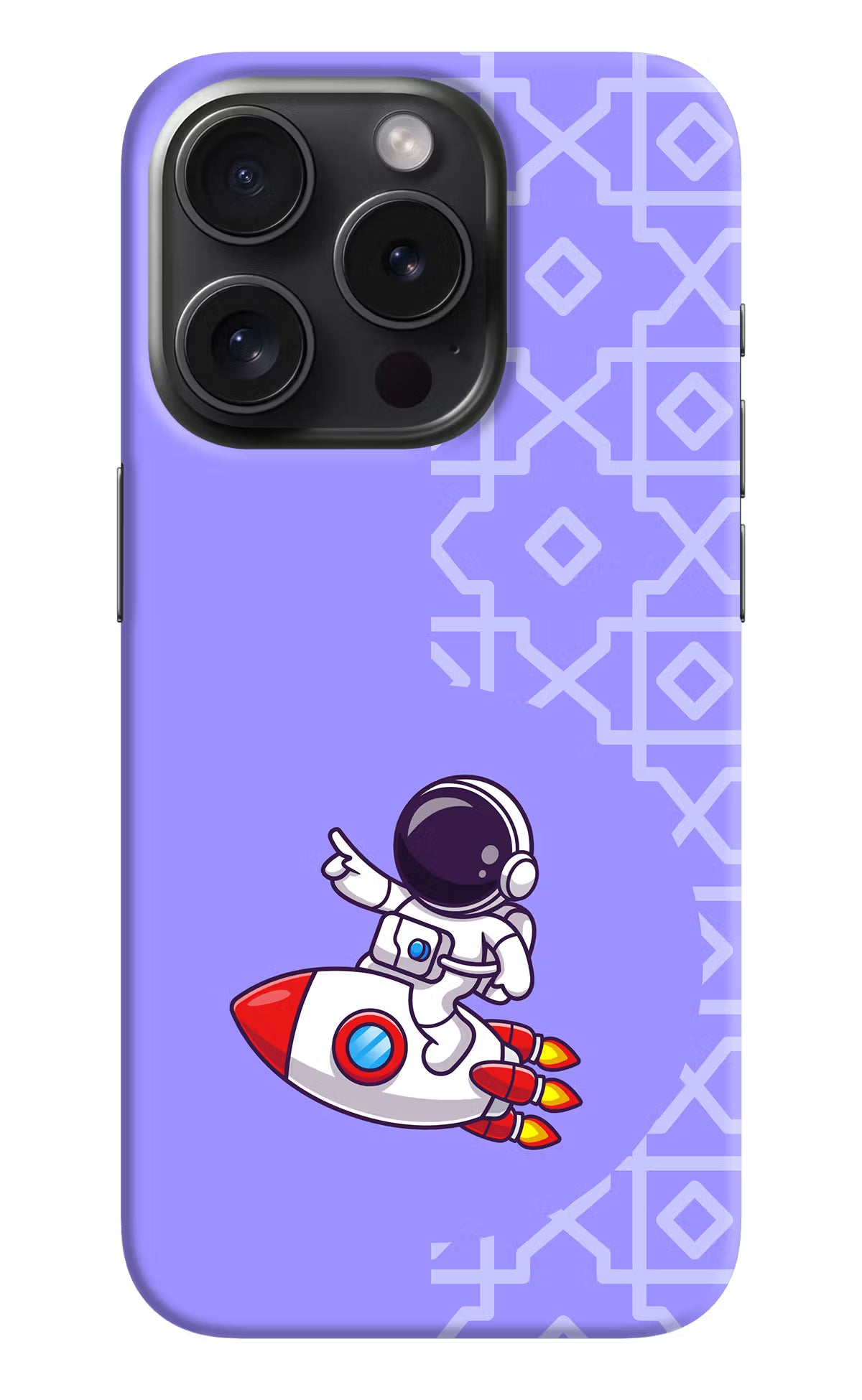 Cute Astronaut iPhone 15 Pro Max Hard Case Back Cover by Casekaro