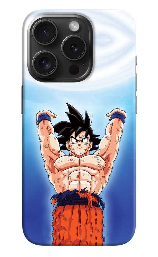 Goku Power iPhone 15 Pro Max Hard Case Back Cover by Casekaro