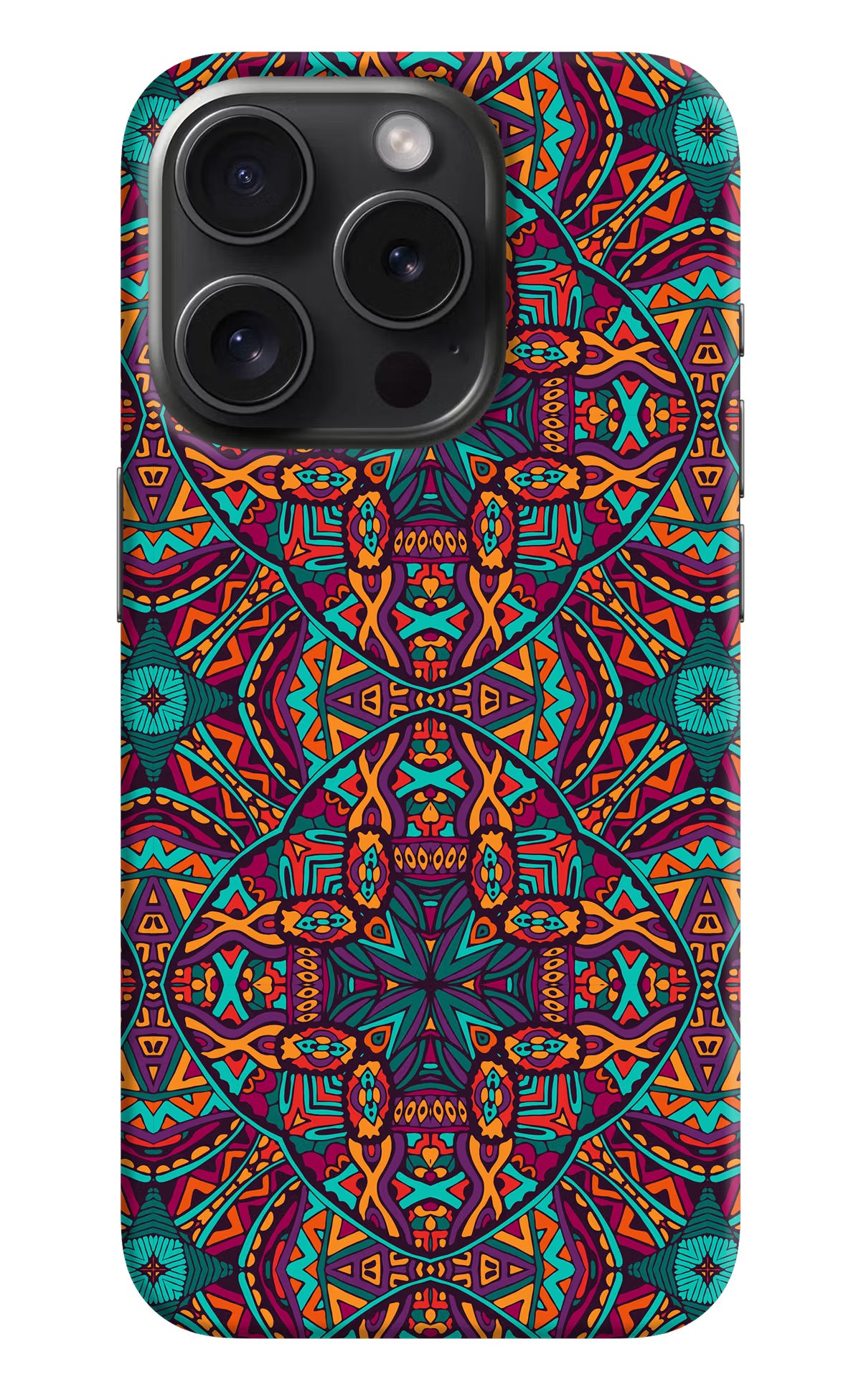 Colour Mandala iPhone 15 Pro Max Hard Case Back Cover by Casekaro
