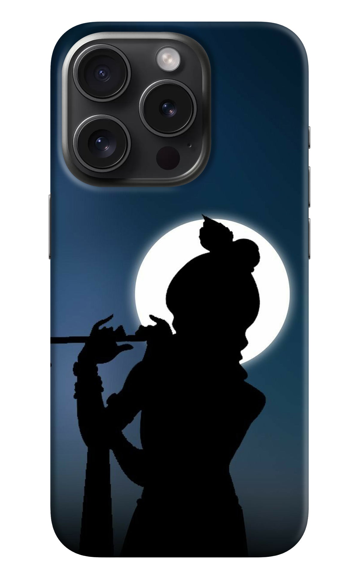 Shri Krishna Silhouette iPhone 15 Pro Max Back Cover