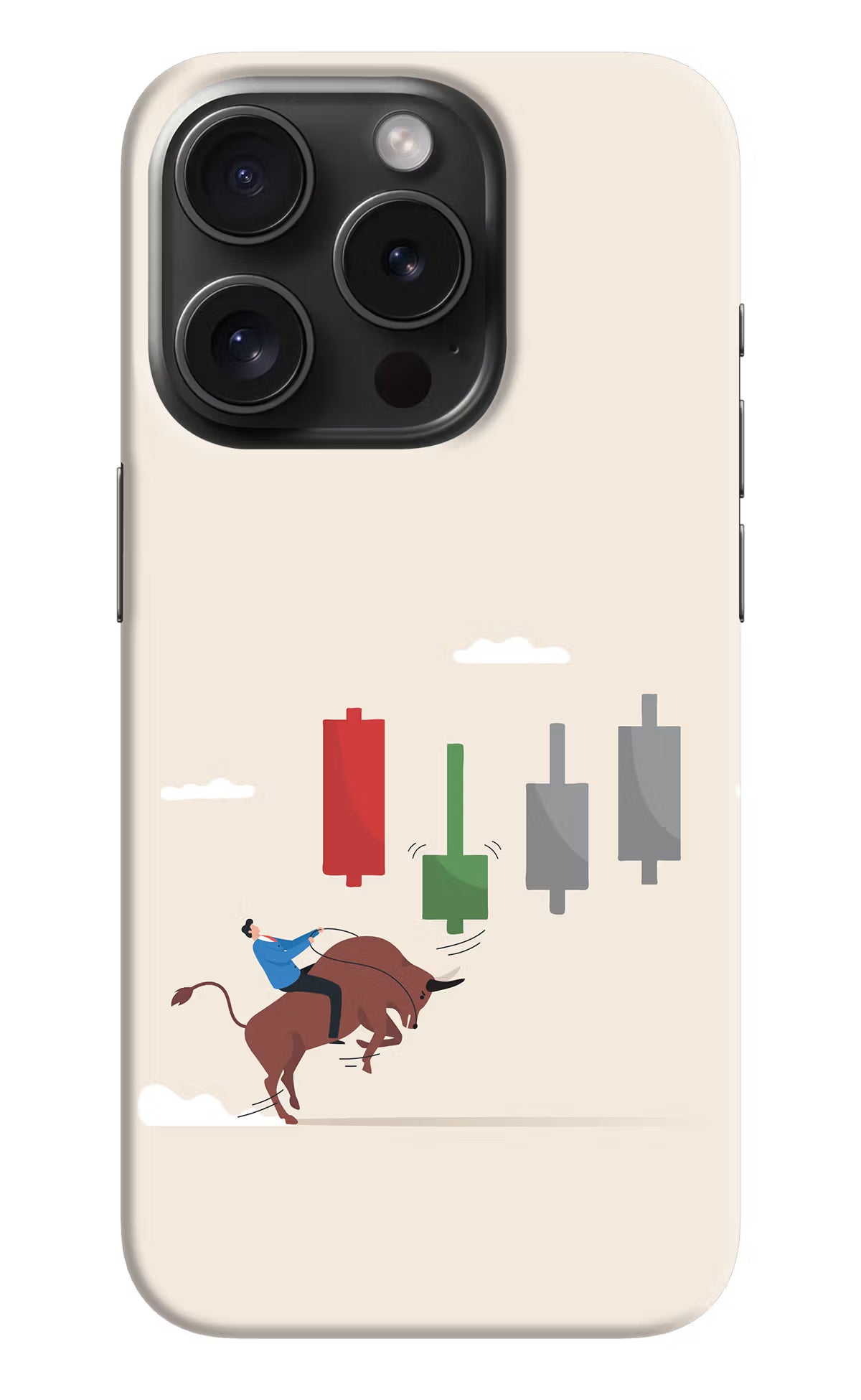 Bull Trading Momentum iPhone 15 Pro Max Hard Case Back Cover by Casekaro