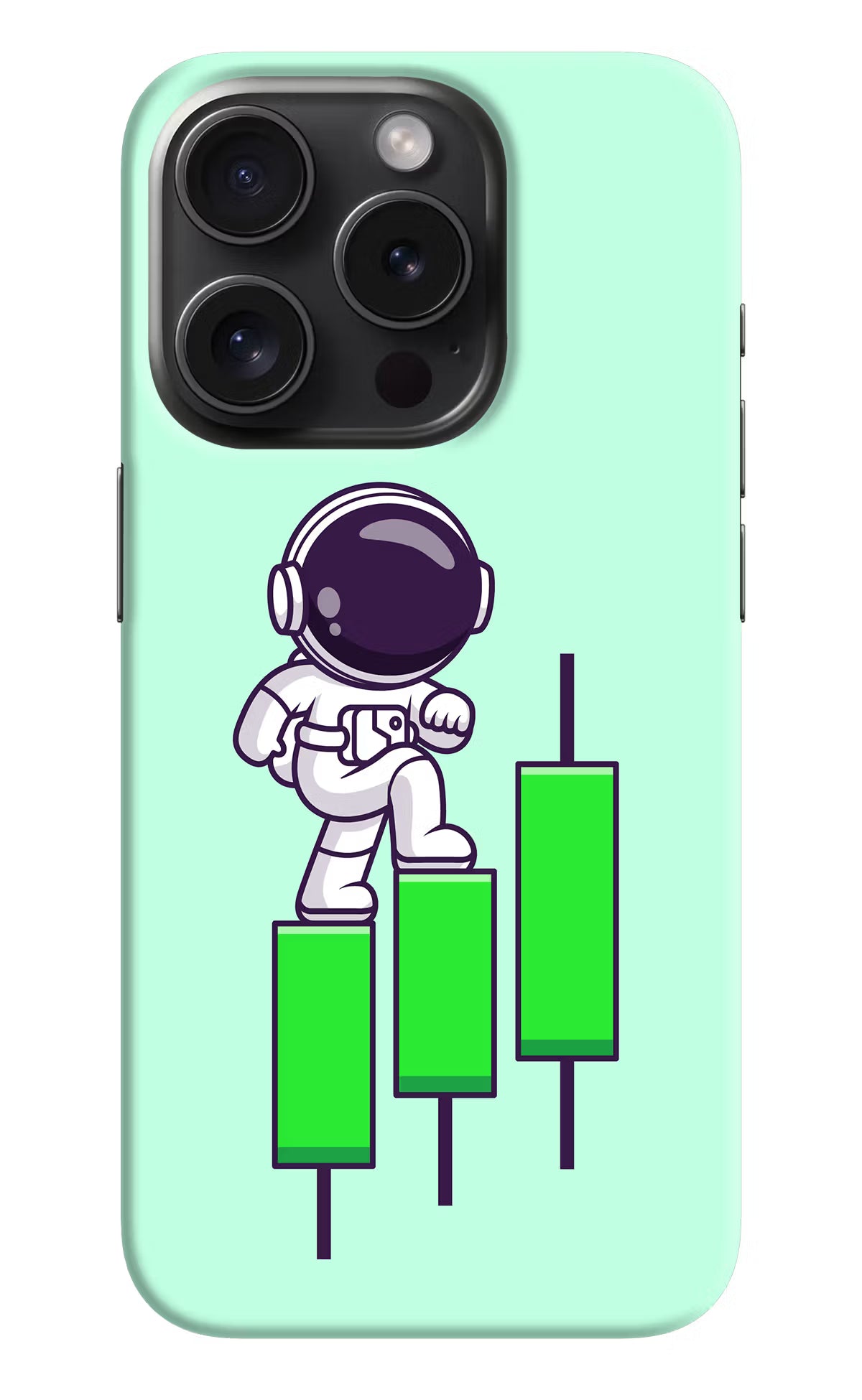Astronaut Trader iPhone 15 Pro Max Hard Case Back Cover by Casekaro