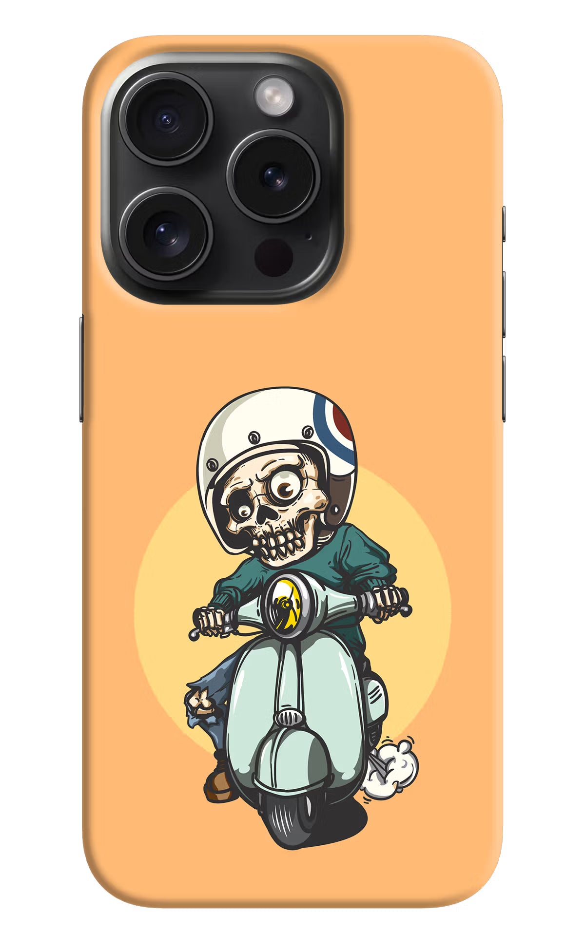 Undead Biker iPhone 15 Pro Max Hard Case Back Cover by Casekaro