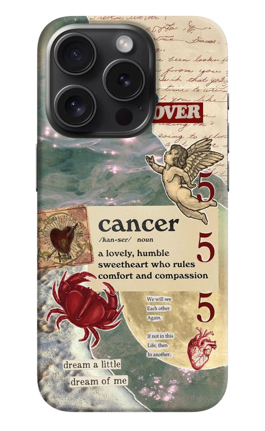 Cancer Zodiac iPhone 15 Pro Max Hard Case Back Cover by Casekaro