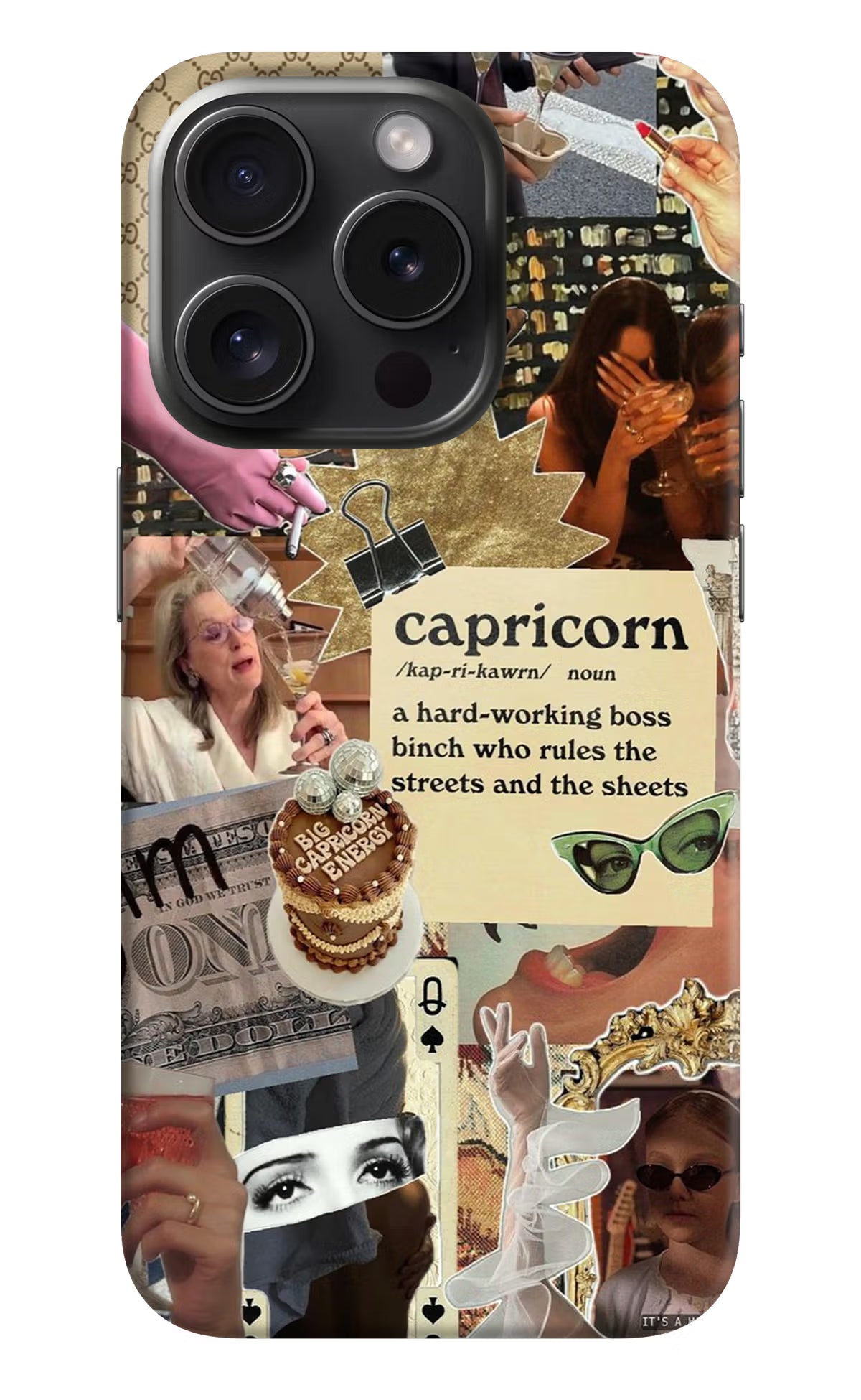 Capricorn Zodiac iPhone 15 Pro Max Hard Case Back Cover by Casekaro