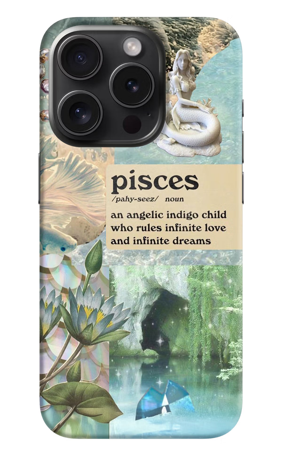 Pisces Zodiac iPhone 15 Pro Max Hard Case Back Cover by Casekaro