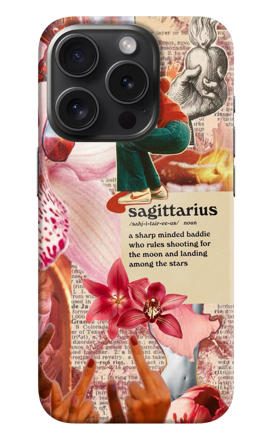 Sagittarius Zodiac iPhone 15 Pro Max Hard Case Back Cover by Casekaro
