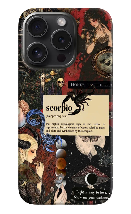 Scorpio Zodiac iPhone 15 Pro Max Hard Case Back Cover by Casekaro