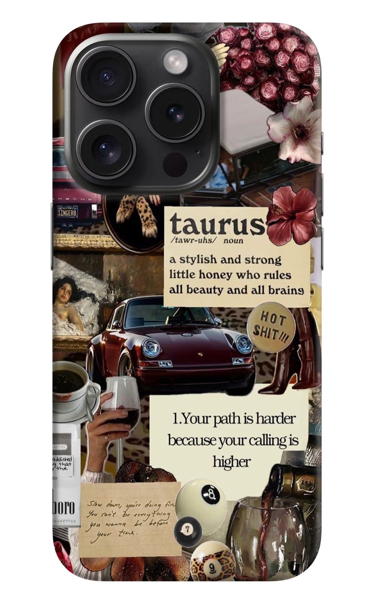 Taurus Zodiac iPhone 15 Pro Max Hard Case Back Cover by Casekaro