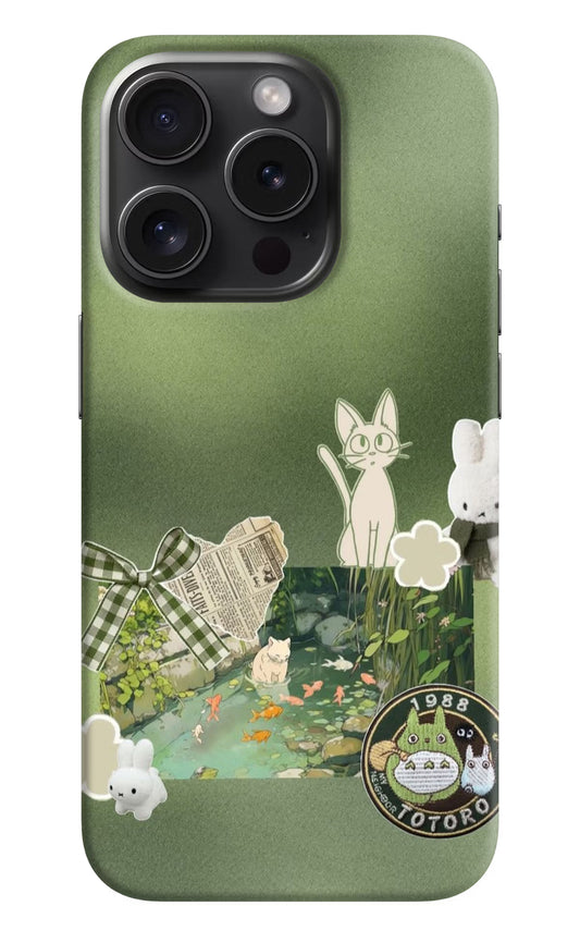 Aesthetic anime iPhone 15 Pro Max Hard Case Back Cover by Casekaro