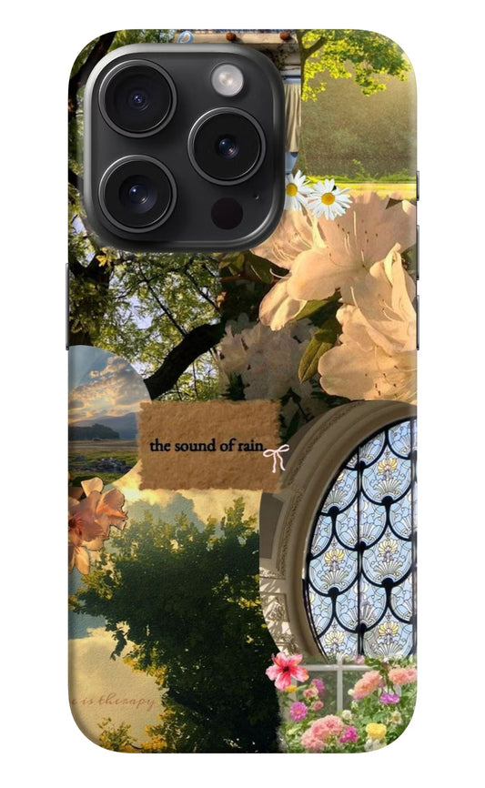 Rain iPhone 15 Pro Max Hard Case Back Cover by Casekaro